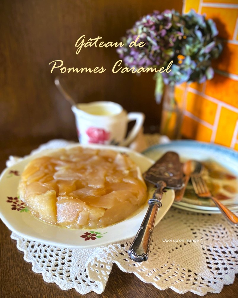 Gâteau de Pommes au Caramel & Crème Anglaise