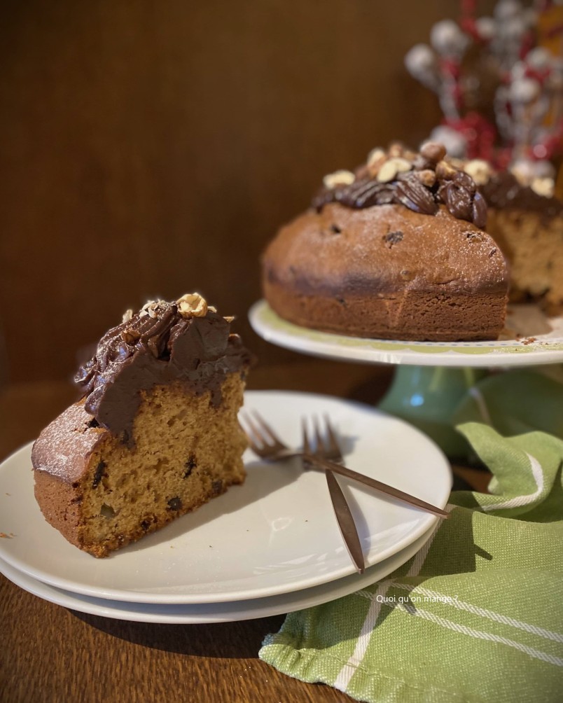 Gâteau facile au café, chocolat et noisettes